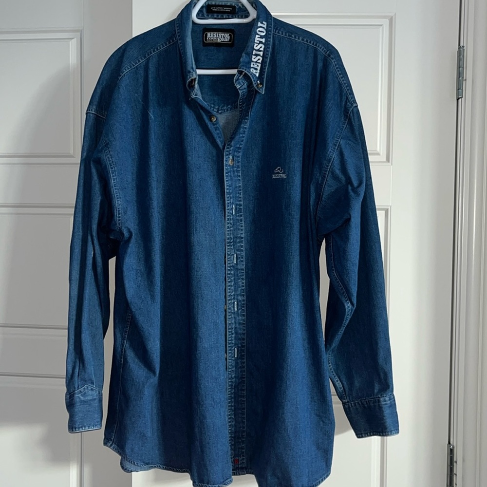 Resistol Mens XL Denim Shirt